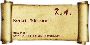Korbi Adrienn névjegykártya